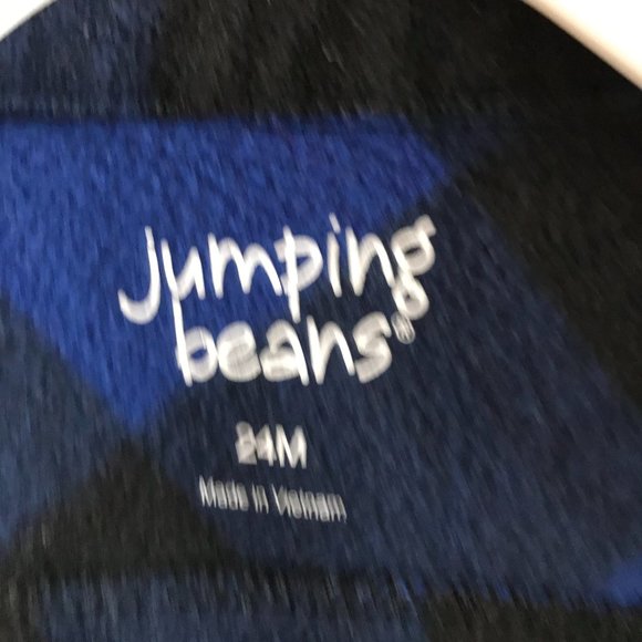 jumping beans Blue Plaid Button down Shirt Fleece - Picture 8 of 10
